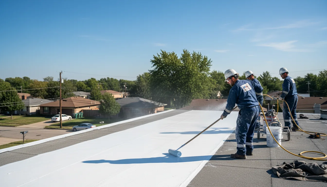 Commercial roof coating in Elba, NY near me